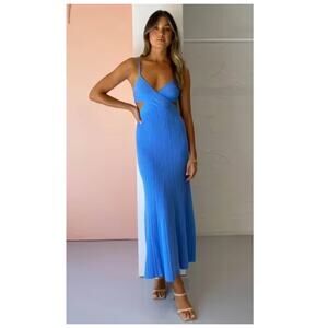 NWT ANNA QUAN Sabrina Cut-Out Rib Knit Midi Dress Size US/8